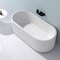 Ruvati 67-inch Fluted Freestanding Soaking Bathtub epiStone Solid Surface Modern Matte White RVB6792WH - alternate 1